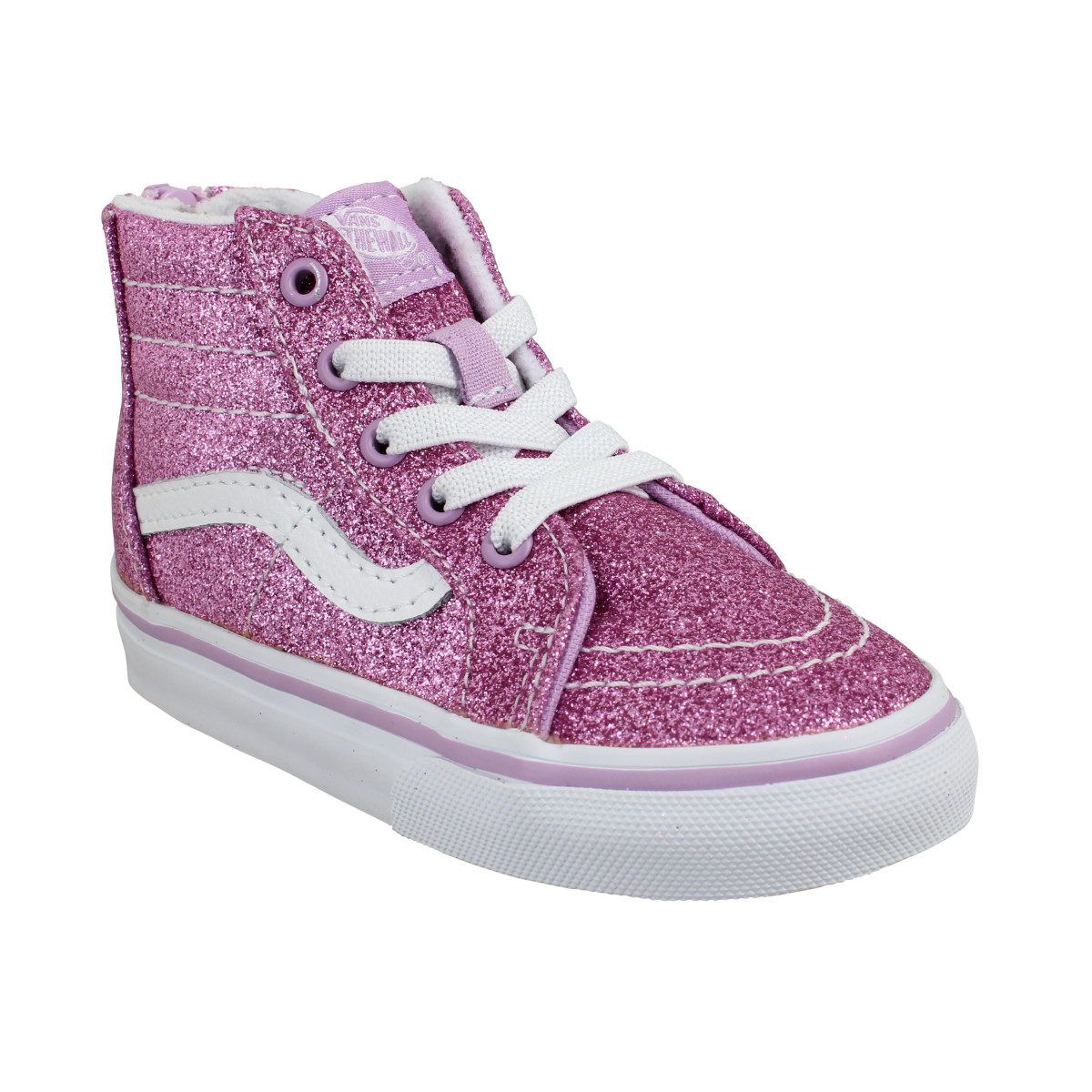Baskets VANS SK8 Hi Zip glitter Enfant Lilac
