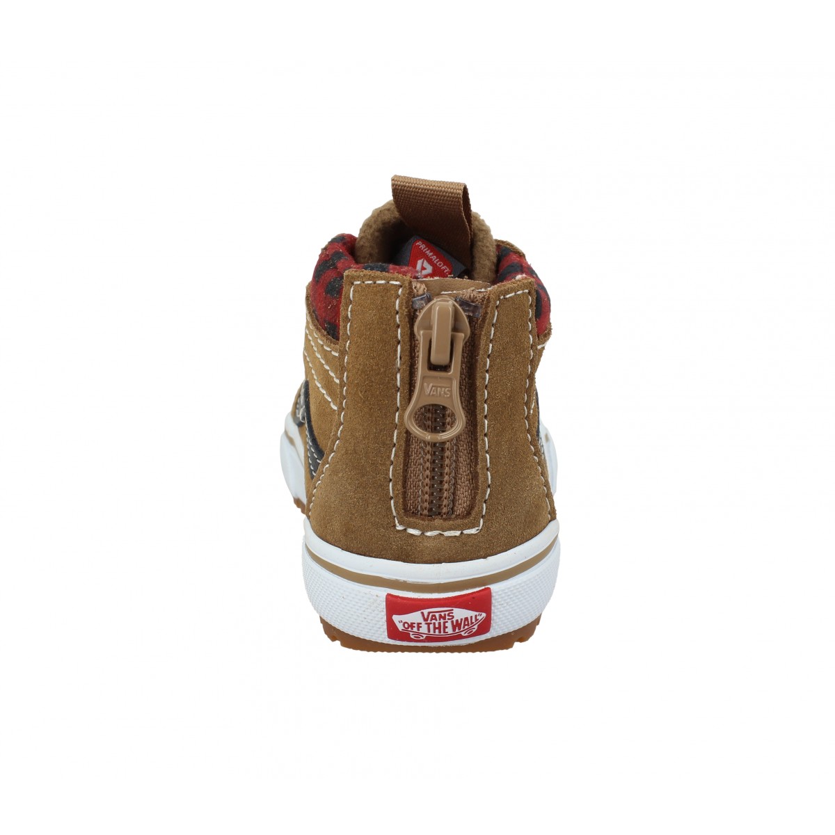 Chaussures Vans sk8 hi zip mte velours plaid enfant marron enfants