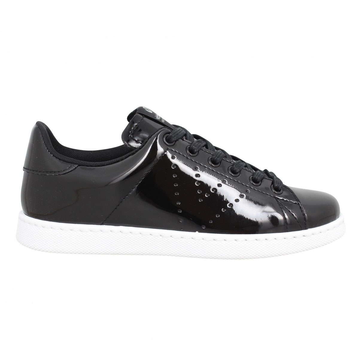 basket femme noir vernis