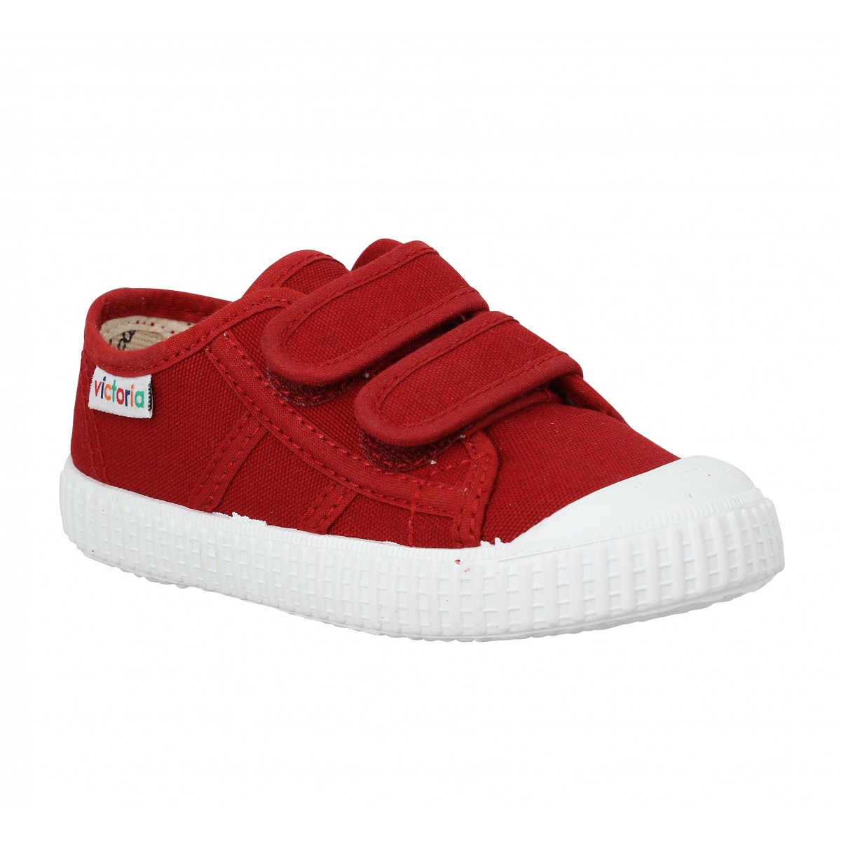 Baskets VICTORIA 36606 Velcro toile Enfant Rouge